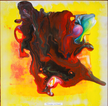 Tuareg corriendo(anverso)/sr. Eiffel chapeau (reverso) Peinture intitulée "Tuareg corriendo(an…" par Yvesmart, Œuvre d'art originale, Aquarelle