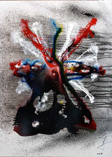 Peinture intitulée "Delirium Tres Mince" par Yvesmart, Œuvre d'art originale, Gouache
