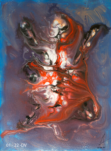 Painting titled "Hell" by Yvesmart, Original Artwork, Gouache