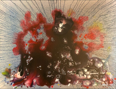 Pittura intitolato "My car crash" da Yvesmart, Opera d'arte originale, Gouache