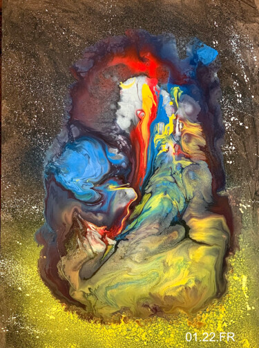 Ζωγραφική με τίτλο "Mind" από Yvesmart, Αυθεντικά έργα τέχνης, Γκουάς