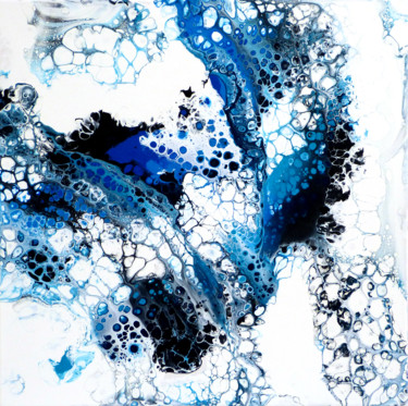 Pintura titulada "Symphonie Turquoise" por Yves Thomas, Obra de arte original, Acrílico Montado en Bastidor de camilla de ma…