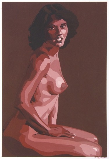 Malerei mit dem Titel "ASSISE" von Yves Varlet, Original-Kunstwerk, Gouache