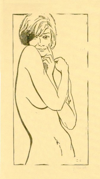 Incisioni, stampe intitolato "MUTINE" da Yves Varlet, Opera d'arte originale, Incisioni su linoleum