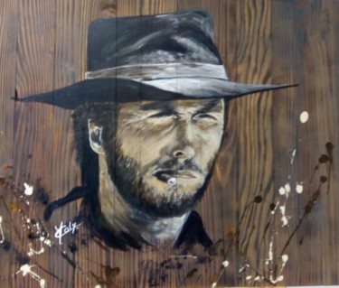 Painting titled "YC- CLINT01" by Yvette Coly, Original Artwork, Acrylic