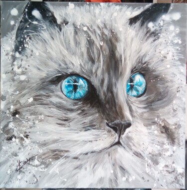 Painting titled "YC-chat02" by Yvette Coly, Original Artwork, Acrylic