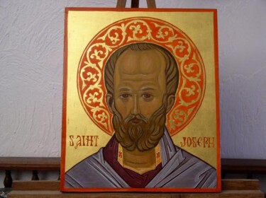 Peinture intitulée "St Joseph" par Yvette Paris, Œuvre d'art originale