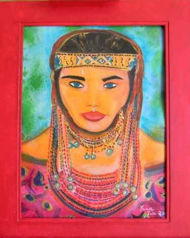 Peinture intitulée "woman in colors" par Yuna, Œuvre d'art originale, Huile