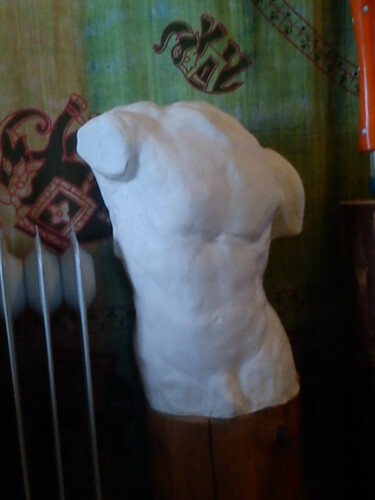 Sculpture titled "Esclave de Michel-A…" by Yvon Collas, Original Artwork, Plaster