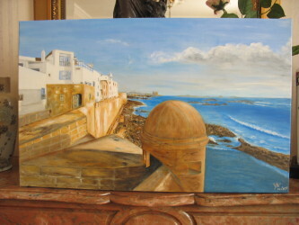 Painting titled "les remparts d'Essa…" by Yvon Vetel, Original Artwork