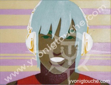Peinture intitulée "HEY DJ" par Yvonig Touche, Œuvre d'art originale, Huile