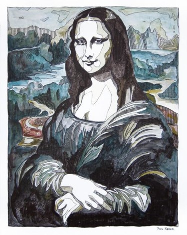 Peinture intitulée "Lady Joc" par Yvon Kergal, Œuvre d'art originale