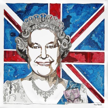 Peinture intitulée "Queenie" par Yvon Kergal, Œuvre d'art originale
