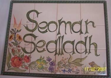 Painting titled "House name in Gaelic" by Yvonne Palmer, Original Artwork