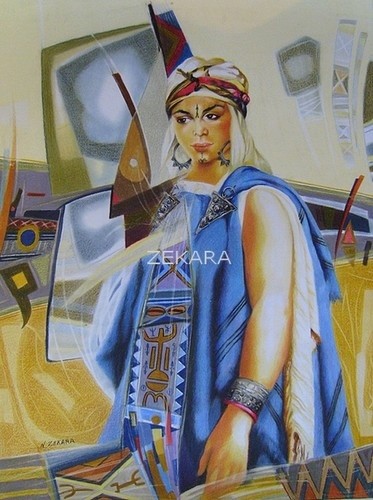 Dessin intitulée "Fatima" par Zekara, Œuvre d'art originale, Autre