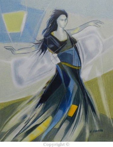 Drawing titled "Danse 2" by Zekara, Original Artwork, Other