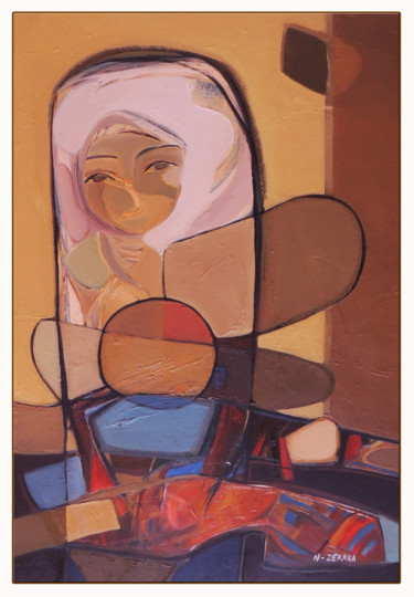 Peinture intitulée "Miroir" par Zekara, Œuvre d'art originale, Huile