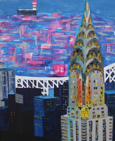 Pintura titulada "New york" por Za, Obra de arte original, Acrílico