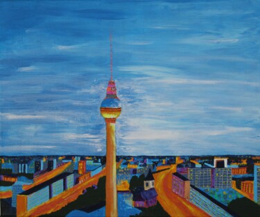Картина под названием "Berlin 2" - Za, Подлинное произведение искусства, Акрил