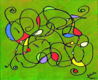 Painting titled "Spontaneité orée-2" by Zabelle, Original Artwork