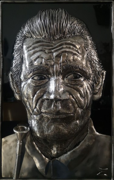 Escultura intitulada "Chet Baker" por Evgen Zaborovsky, Obras de arte originais, Metais Montado em Metal