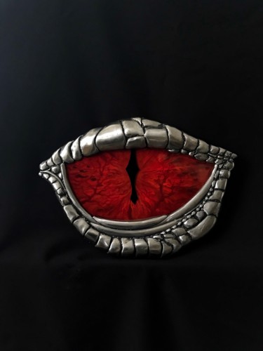 Скульптура под названием "Eye of the Dragon" - Evgen Zaborovsky, Подлинное произведение искусства, Металлы