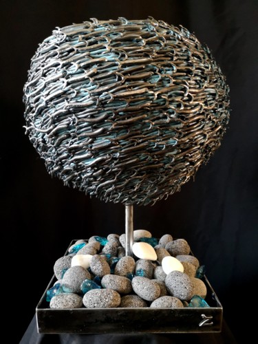 Sculpture titled ""Fish secret"" by Evgen Zaborovsky, Original Artwork, Metals