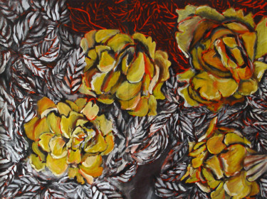 Painting titled "Roses - 200x275 cm" by Johannes Zacherl Painter, Original Artwork