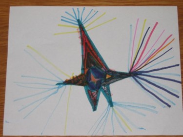 Drawing titled "Birthday Star 1" by Zachy, Original Artwork