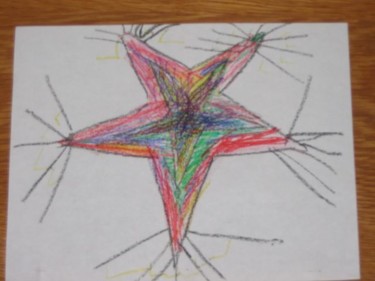 Drawing titled "Birthday Star 2" by Zachy, Original Artwork