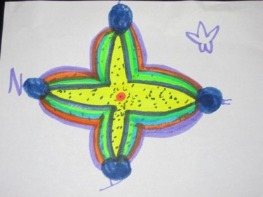 Drawing titled "4 point star" by Zachy, Original Artwork