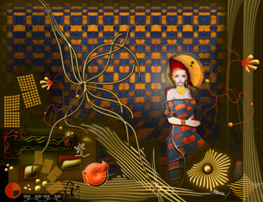 Digital Arts titled "LC - Odalia N Tiles" by Zack Herr Mann, Original Artwork, Digital Collage
