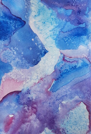 Malerei mit dem Titel "Aquarelle abstraite" von Zael, Original-Kunstwerk, Aquarell