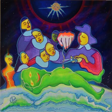 Pintura intitulada "La leçon de renaiss…" por Zael Arbaca, Obras de arte originais, Acrílico