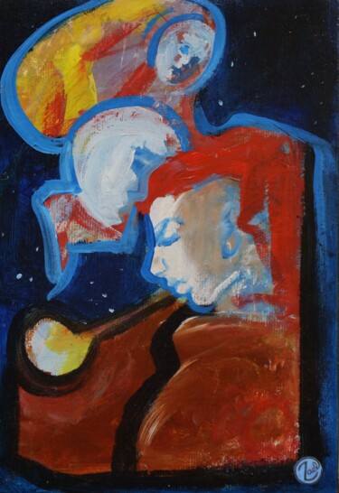 Painting titled "origine" by Zael Arbaca, Original Artwork, Acrylic