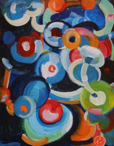 Peinture intitulée "Matière colorée de…" par Zael Arbaca, Œuvre d'art originale, Acrylique