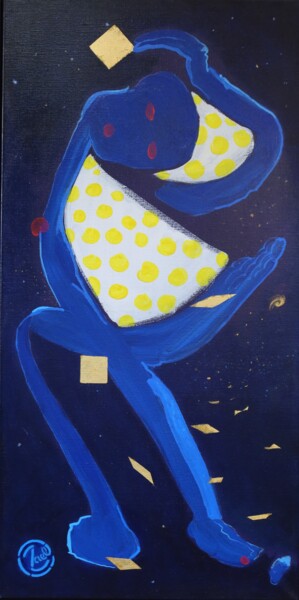 Malerei mit dem Titel "Le semeur d'étoiles" von Zael Arbaca, Original-Kunstwerk, Acryl