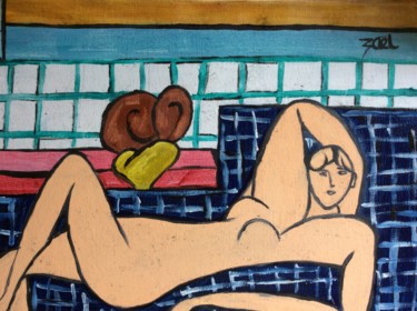 Peinture intitulée "FEMME NUE .jpeg" par Zaël, Œuvre d'art originale