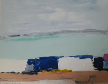 Peinture intitulée "ATLANTIQUE" par Zaël, Œuvre d'art originale, Huile