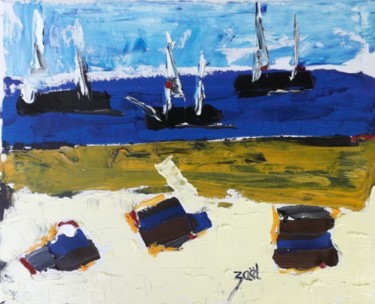 Painting titled "CAP CORSE" by Zaël, Original Artwork, Oil