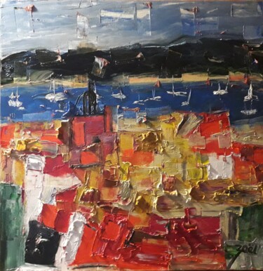 Painting titled "SAINT TROPEZ" by Zaël, Original Artwork, Oil