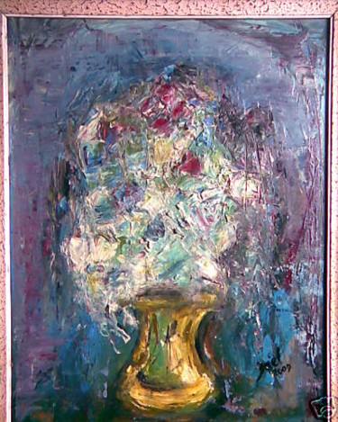 Peinture intitulée "BOUQUET BLEU ou  BE…" par Zaël, Œuvre d'art originale, Huile