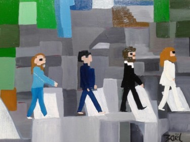 Painting titled "abbey road" by Zaël, Original Artwork, Oil