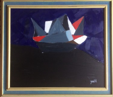 Peinture intitulée "VOILIER" par Zaël, Œuvre d'art originale, Huile
