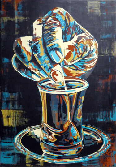La Pause Peinture intitulée "La Pause" par Elsa Ducourret (Zaelle), Œuvre d'art originale, Acrylique