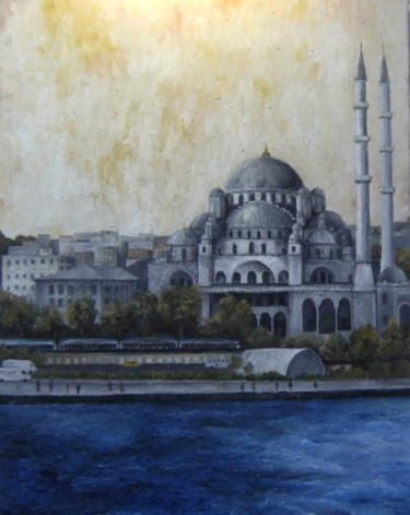 "yenicamii-istanbul" başlıklı Tablo Zafer Caglarca tarafından, Orijinal sanat, Petrol