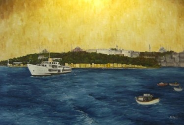 "istanbul sarayburnu" başlıklı Tablo Zafer Caglarca tarafından, Orijinal sanat, Petrol
