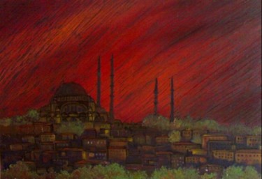 "suleymaniye.istanbul" başlıklı Tablo Zafer Caglarca tarafından, Orijinal sanat, Petrol