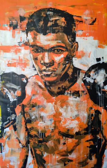Painting titled "Muhammad Ali" by Zahar Kondratyuk, Original Artwork, Acrylic
