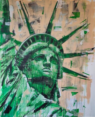 Painting titled "Liberty Enlightenin…" by Zahar Kondratyuk, Original Artwork, Acrylic